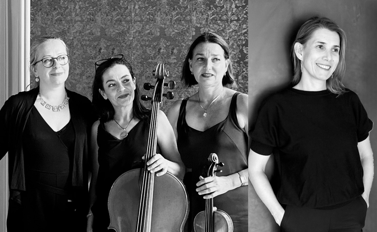 photo Quatuor été 2026 N&B serrées