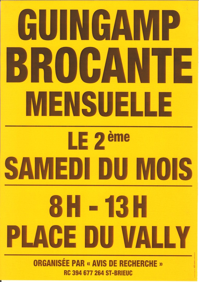 Brocante mensuelle de Guingamp - _2ème samedi du mois