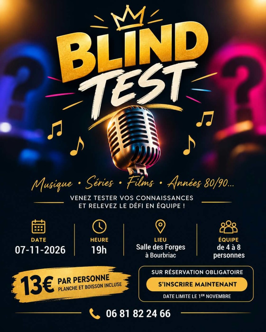 soirée blindtest Bourbriac