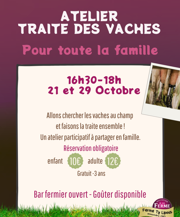 Atelier Traite des vaches