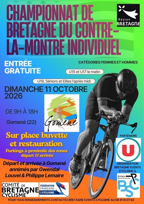 Championnat de Bretagne du contre-la-montre - 11 octobre 2026 - Gomené
