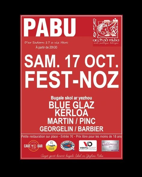 Fest-Noz 25 ans de l'APE SKOL AR YEZHOU PABU