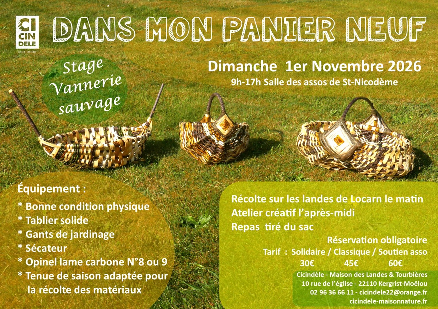 Dans un panier neuf - Atelier Vannerie Sauvage
