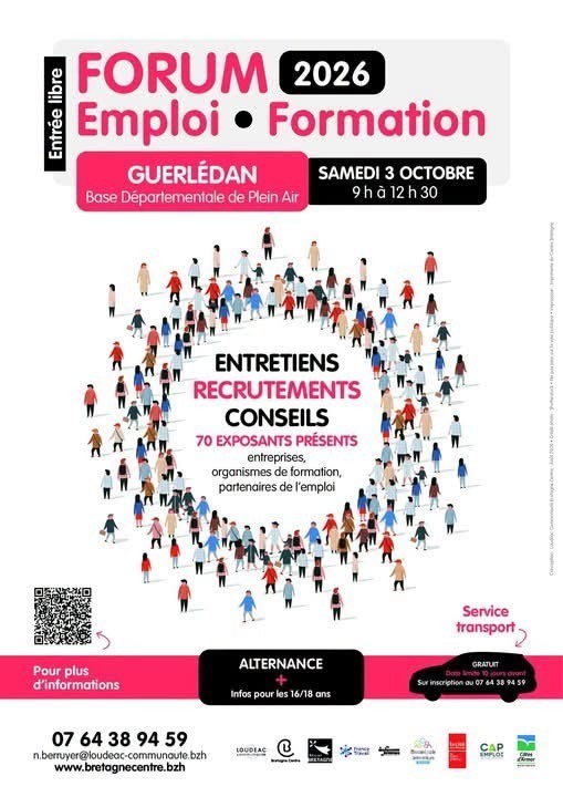 Forum de l'emploi - 3 octobre 2026 - Guerlédan
