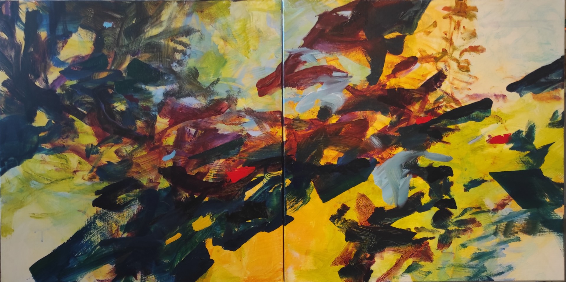 Martine Mathieu Diptyque 2x60x60