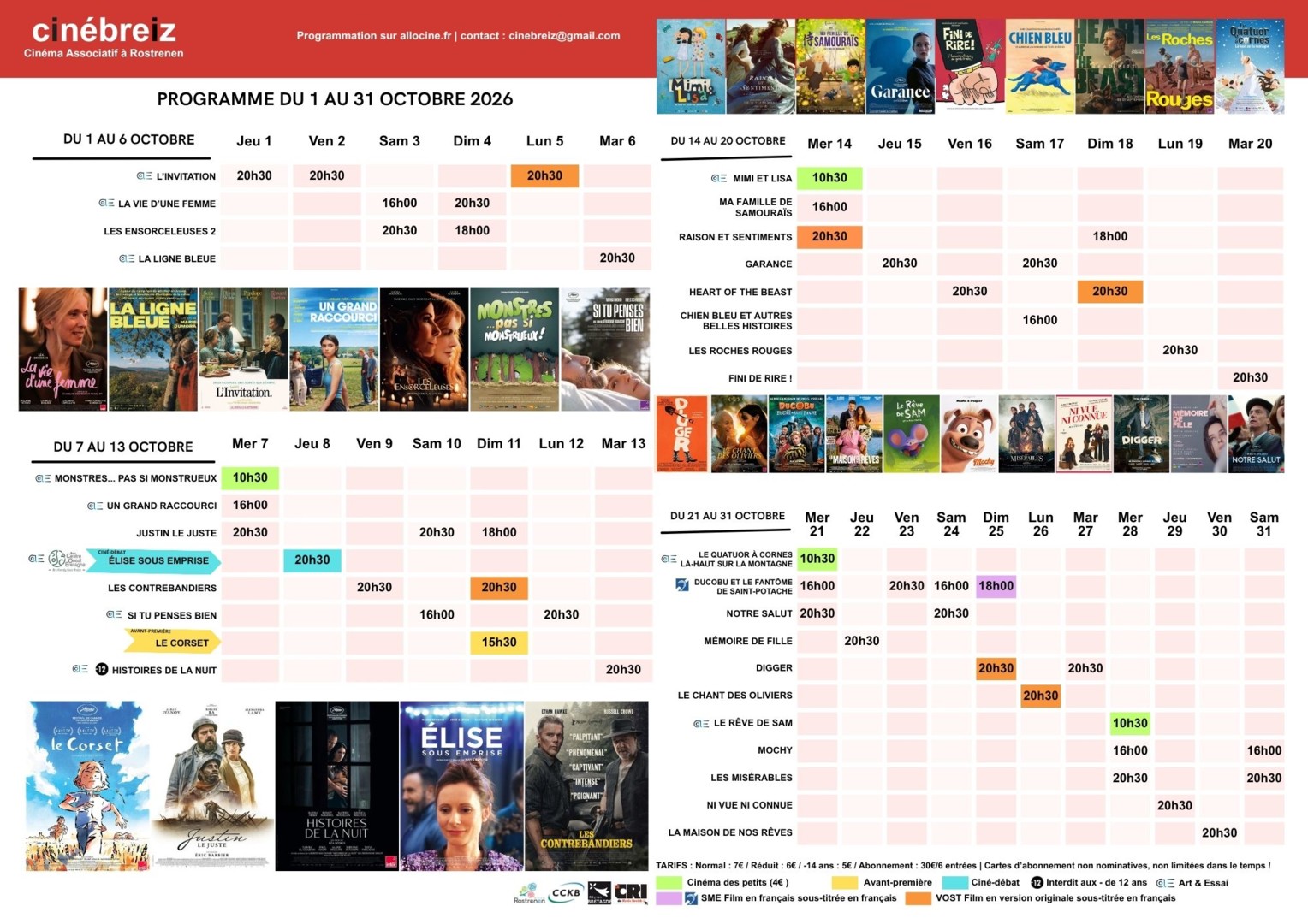 Programmation octobre 2026