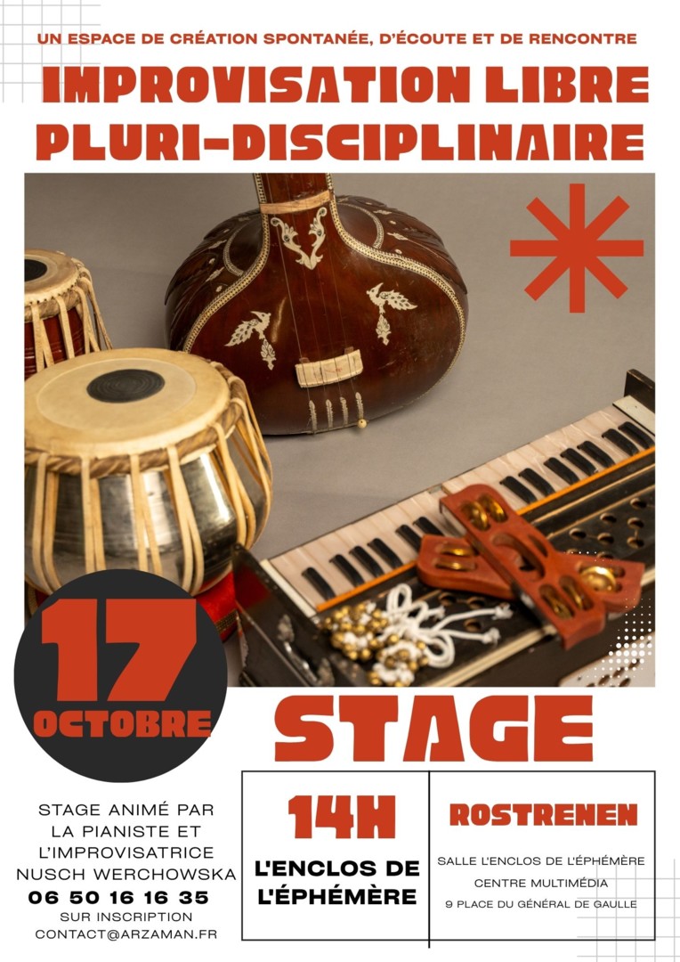 stage professionnel d'improvisation libre pluridisciplinaire