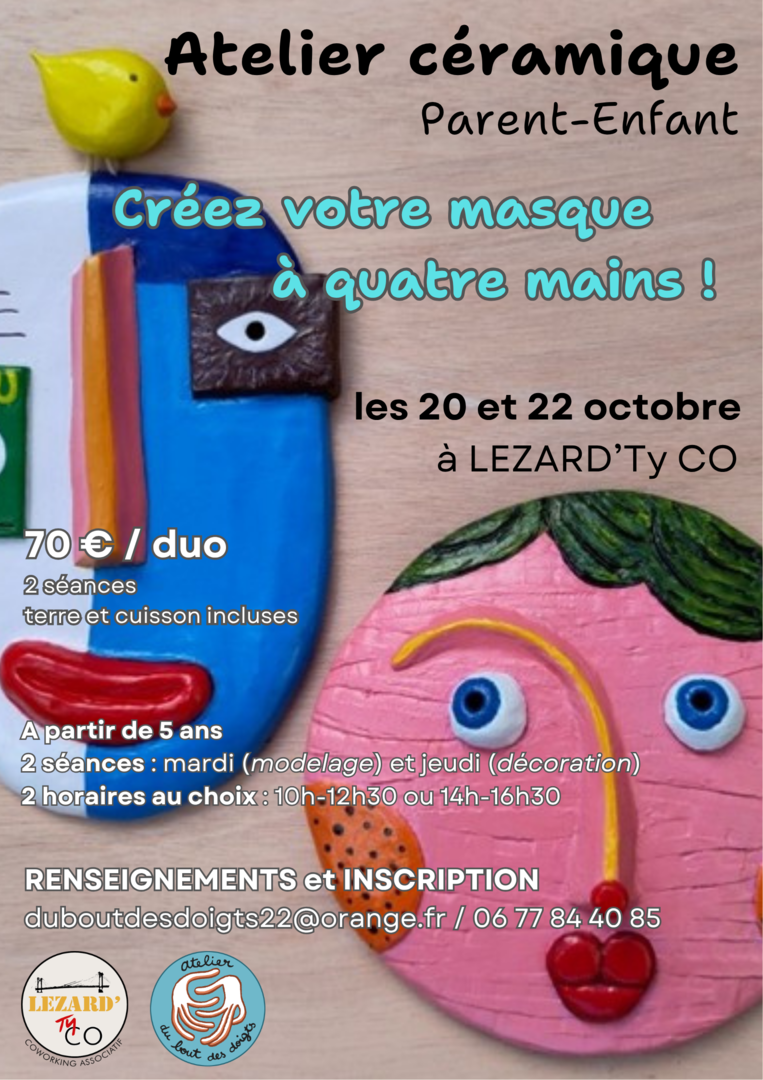 Atelier céramique parent-enfant toussaint