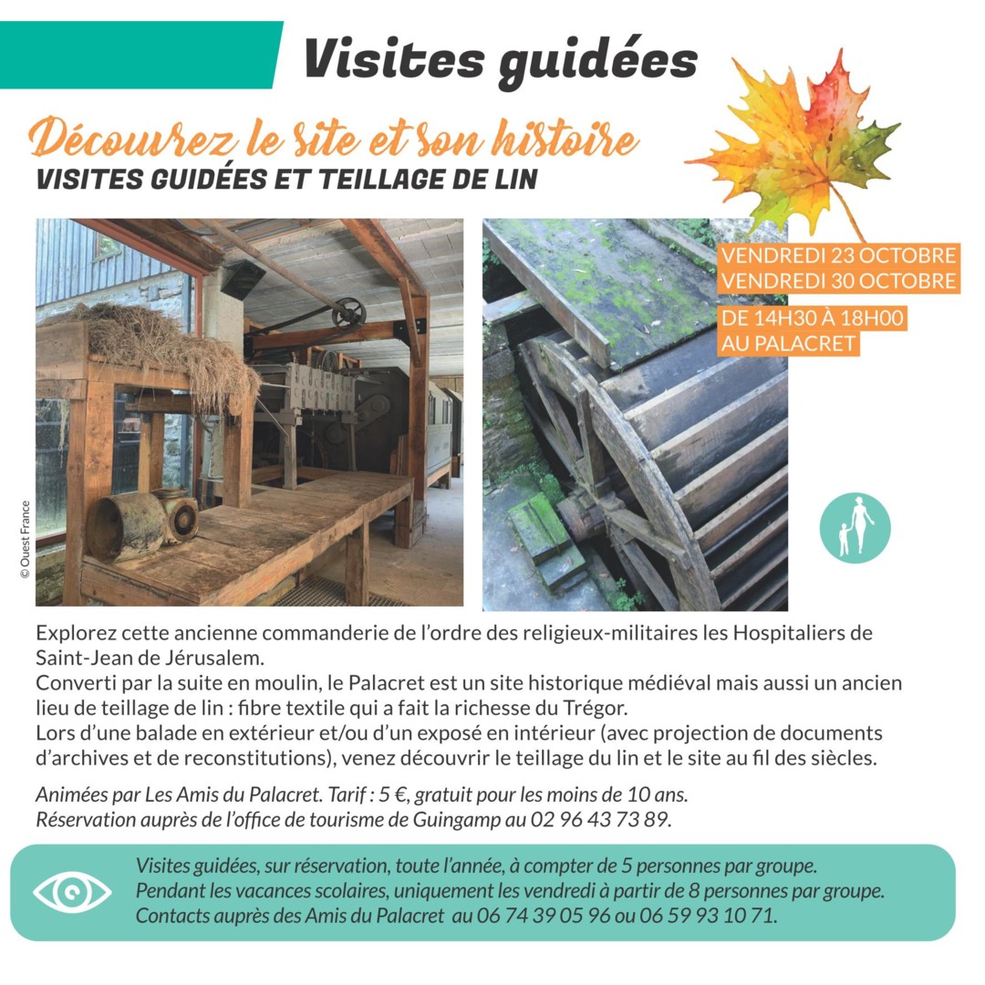 Visites guidées et teillage de lin au Palacret