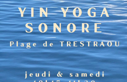 Yin yoga sonore sur la plage Trestraou