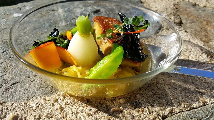 Plat du restaurant du Vieux Pont