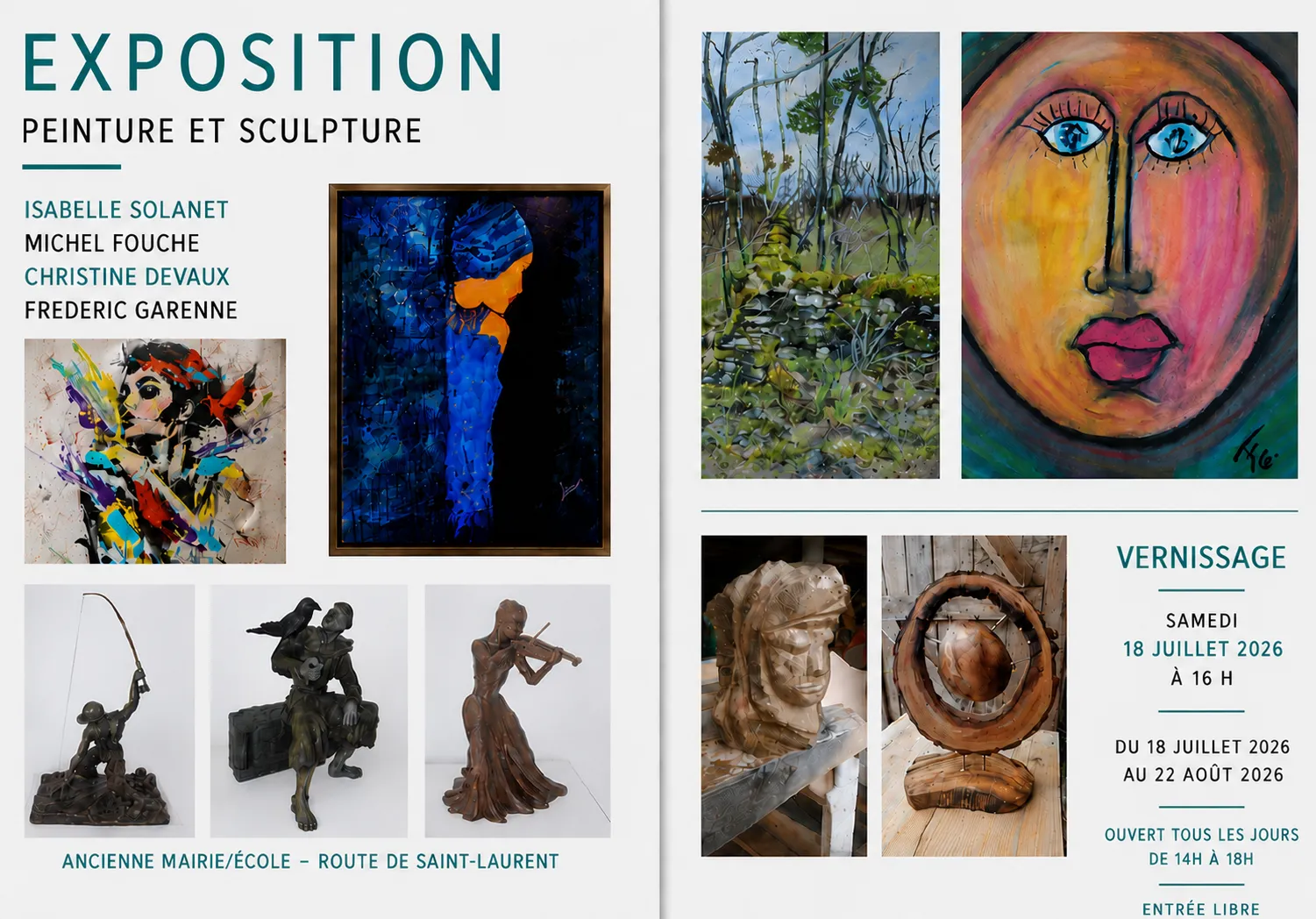 Exposition peinture et sculpture