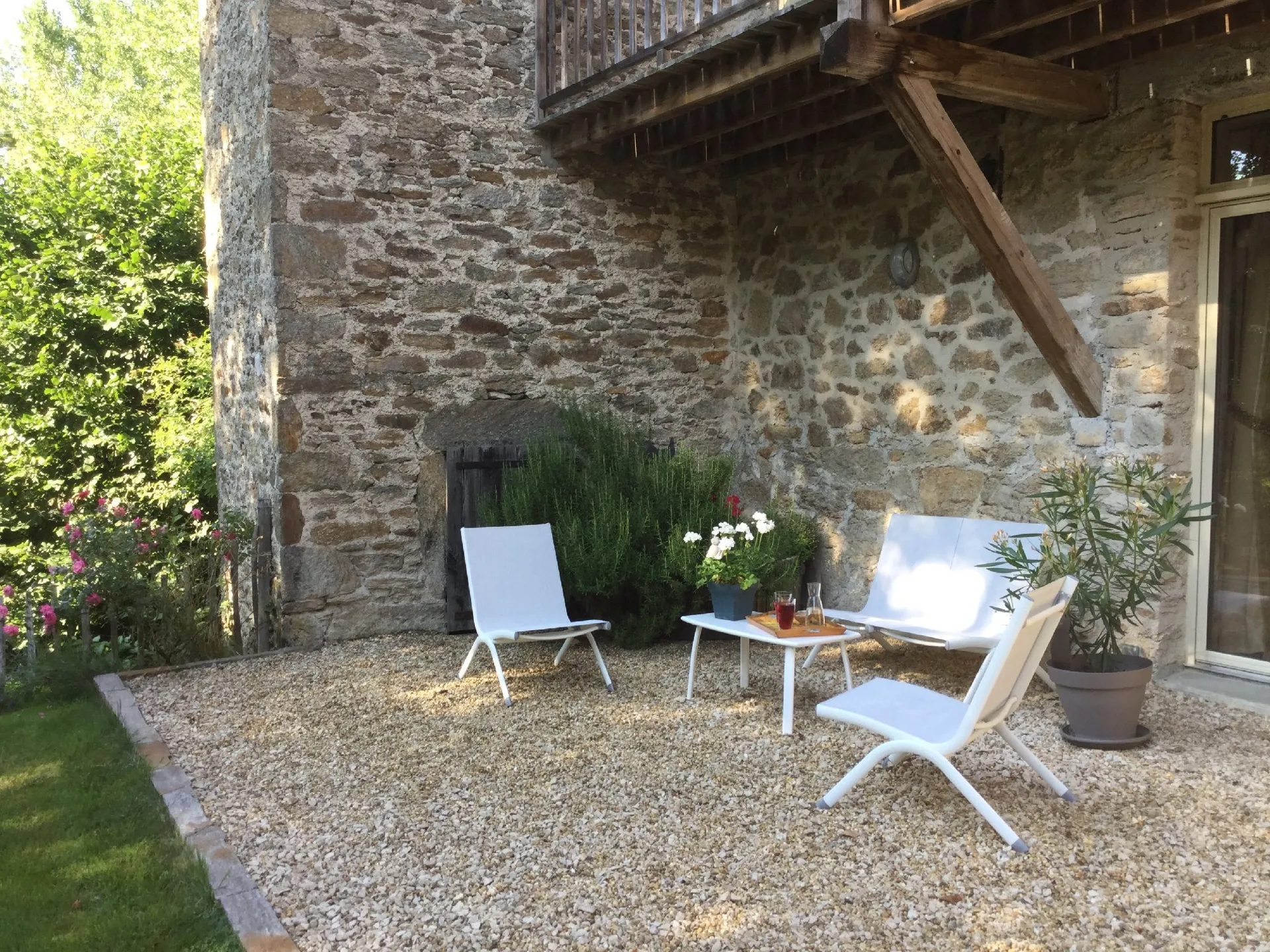 Boisson d'accueil en terrasse