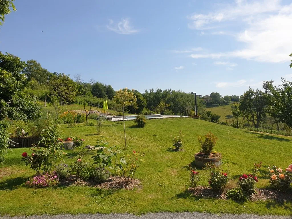 Piscine vue du gîte