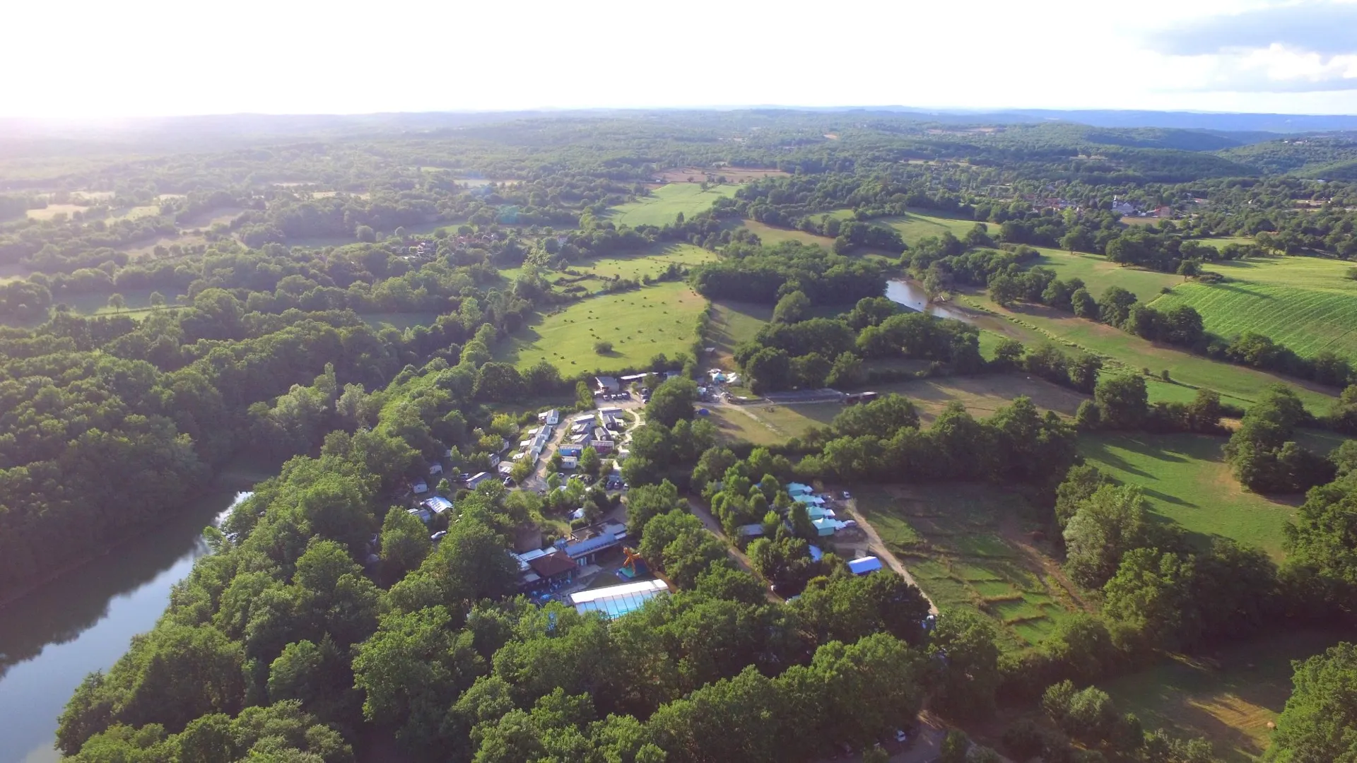Vu du ciel Flower Camping Lac aux Oiseaux