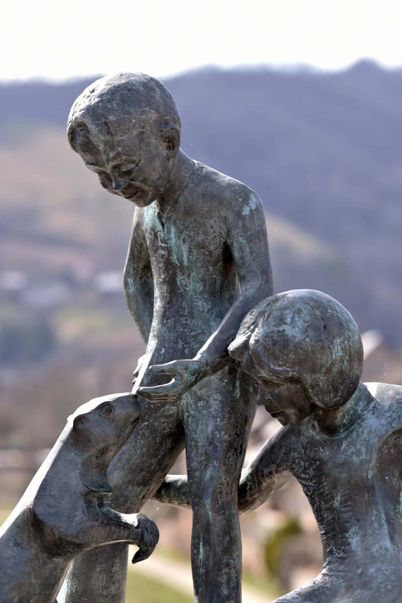Statue des MARMOTS Saint Geniez d'Olt