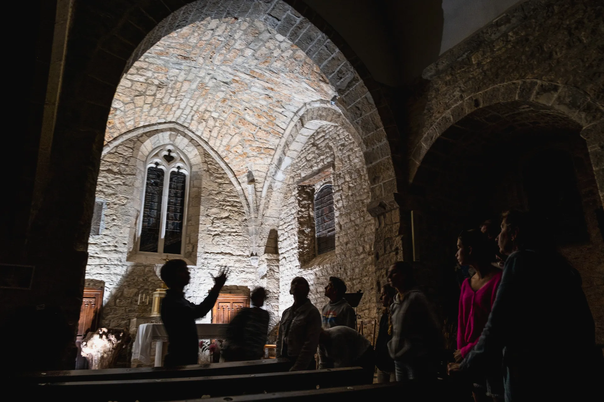 L'église - Visite guidée nocturne fort Cistercien St-Jean d’Alcas