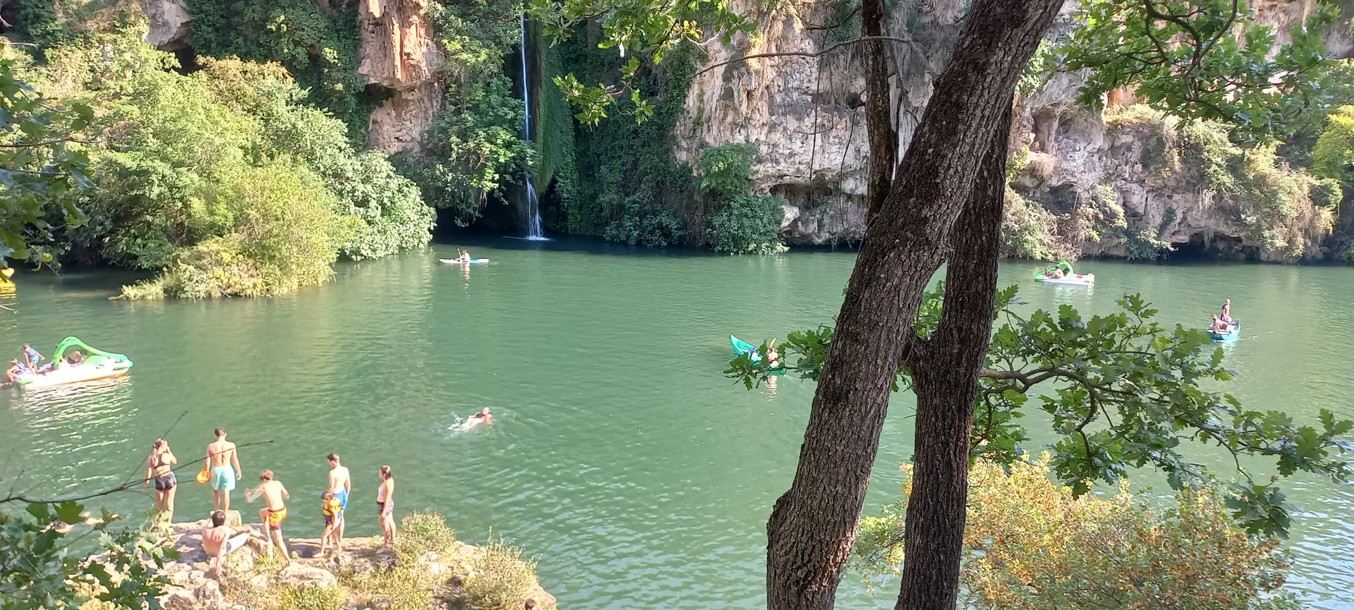 Baignade cascade Saint Rome de Tarn