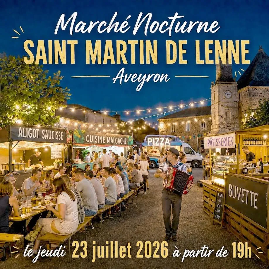 Marché gourmand nocturne à Saint Martin de Lenne