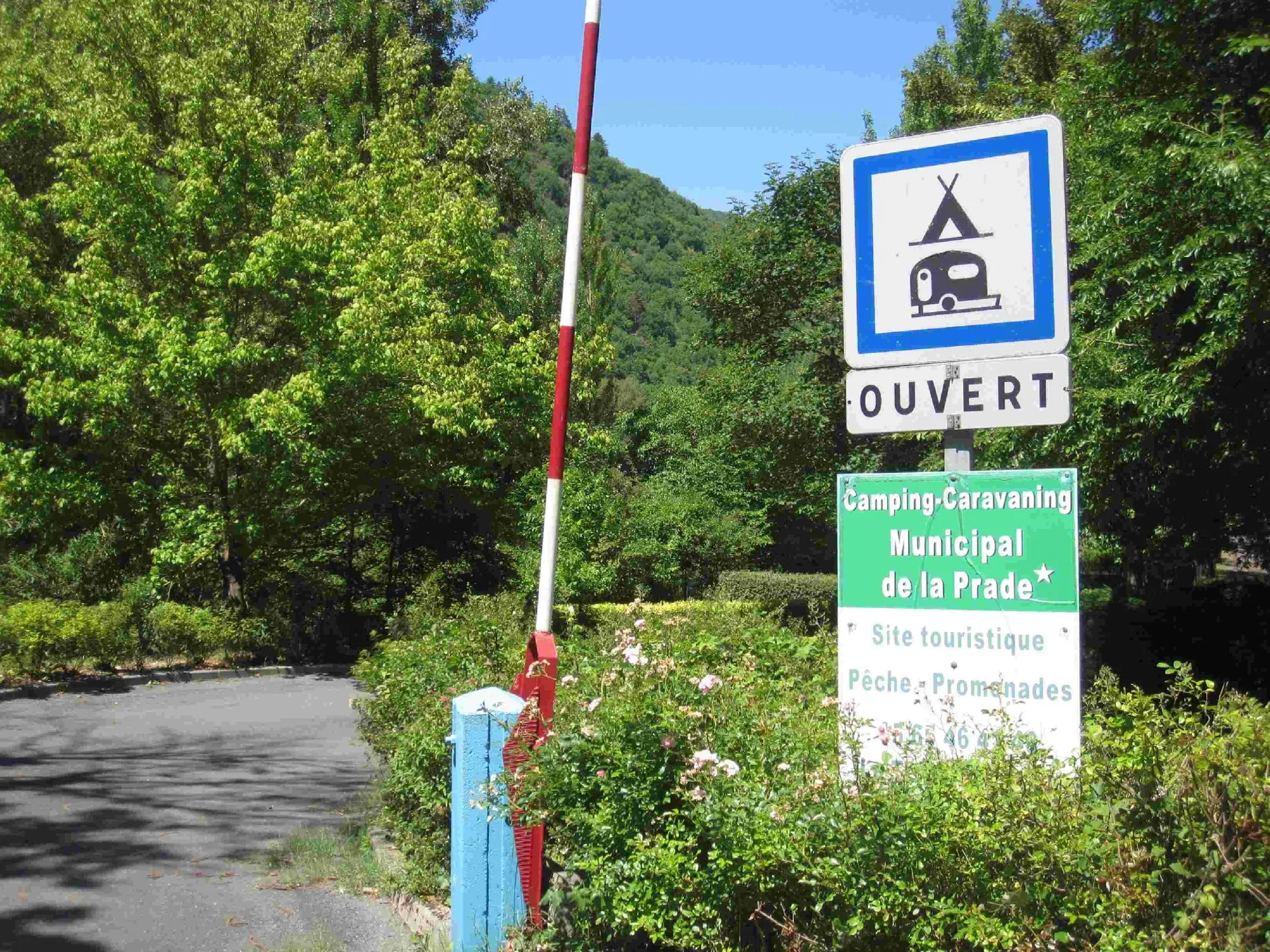 Entrée du Camping de La Prade