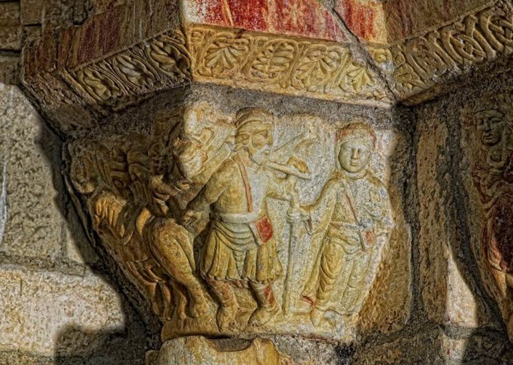 St-Bertrand-de-Comminges : détail d'un chapiteau du cloître
