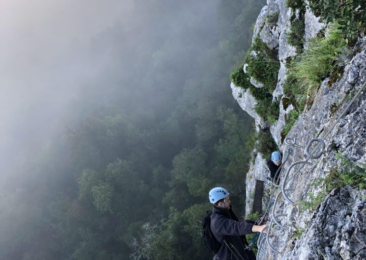 Via-Ferrata -1ère section- un matin d'octobre