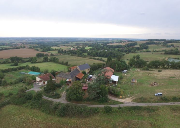 La ferme vue du ciel