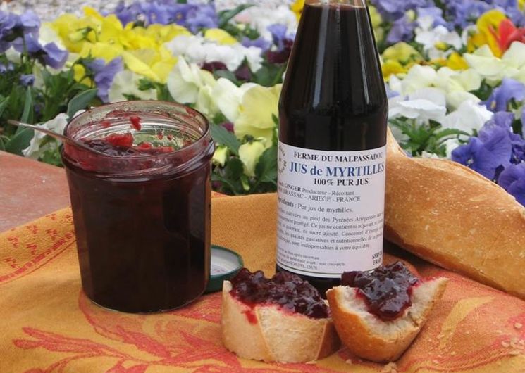 confiture jus myrtilles