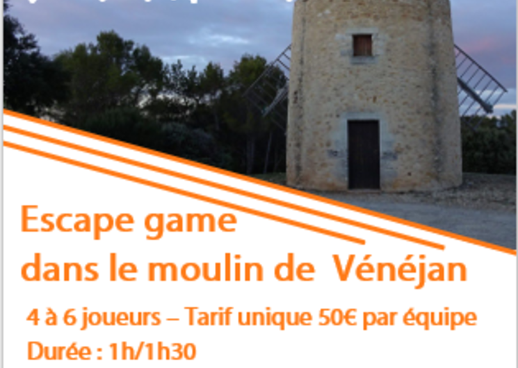 Escape game dans le moulin de Vénéjan