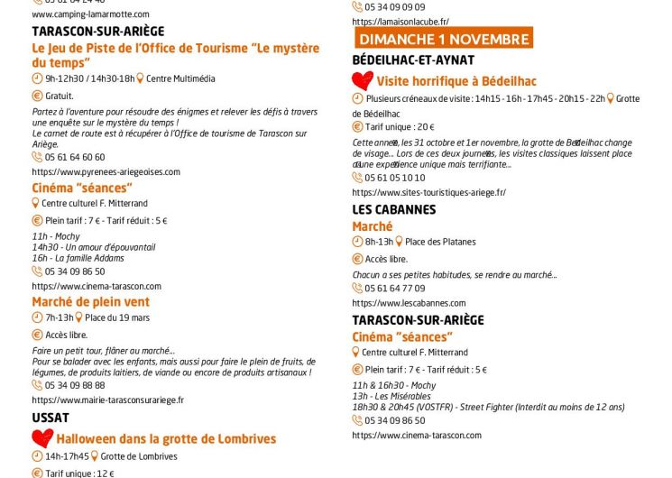Programme des animations et des activités des Pyrénées Ariégeoises_Ax-les-Thermes