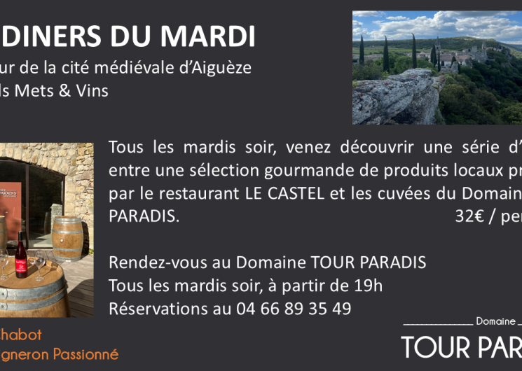 Accords mets et vins au Domaine Tour Paradis_Aiguèze