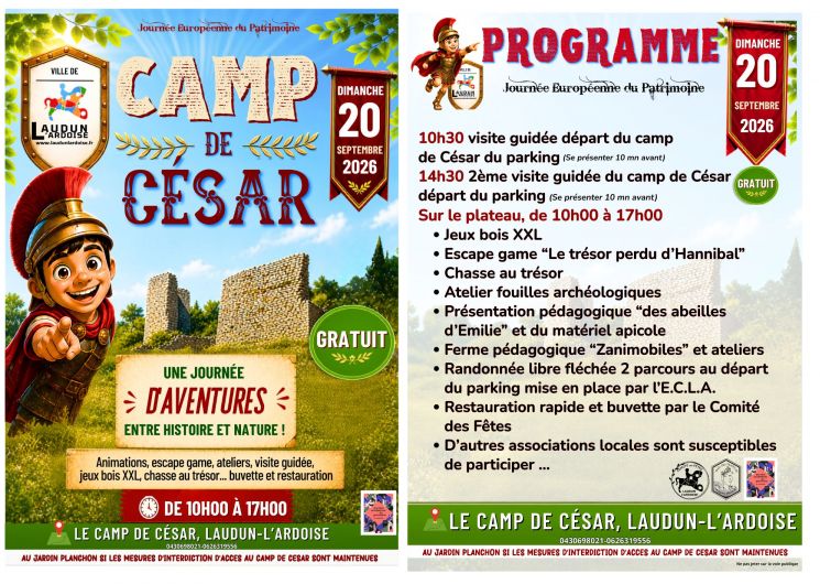 Journées européennes su patrimoine au au camp de César_Laudun-l'Ardoise