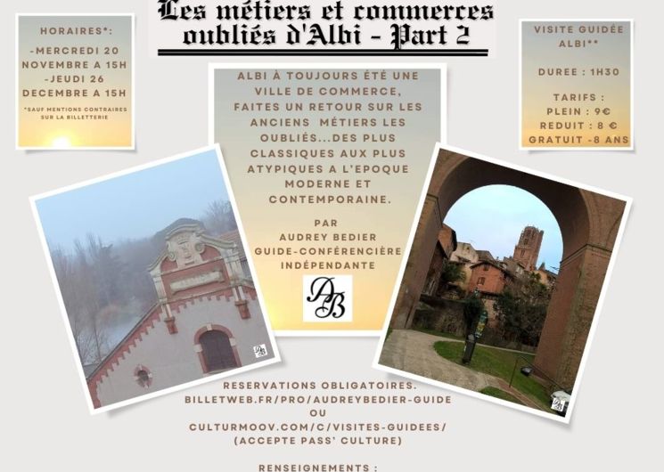 AFFICHE Commerces et métiers oubliés d'Albi part 2