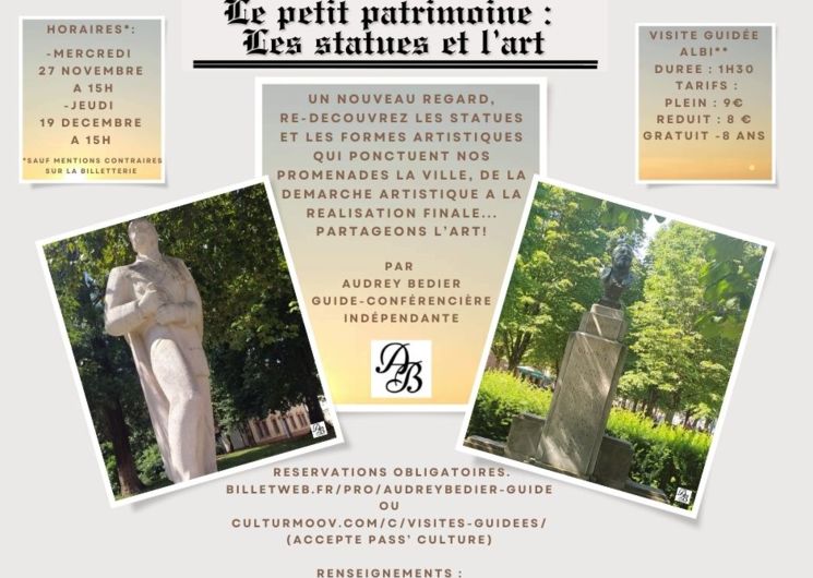 AFFICHE le petit patrimoine d'Albi - les statues