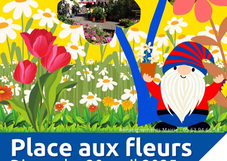 Affiche Place aux Fleurs Lauzerte 2025