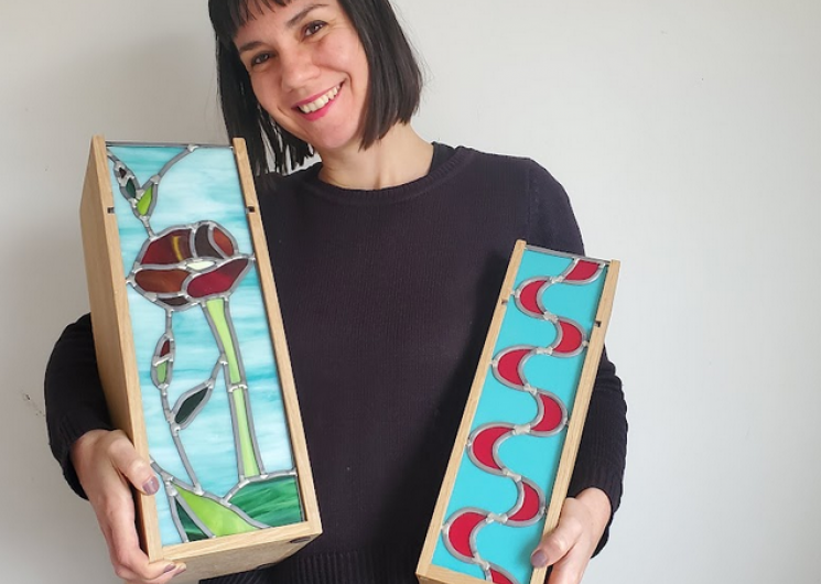 Journées européennes des métiers d'art - Démonstration à l'atelier de vitrail de Lucy Saranoff_Caussade