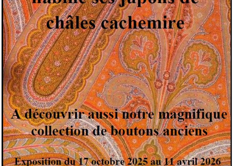 Exposition La Maison du Boutis habille ses jupons de châles cachemire_Calvisson