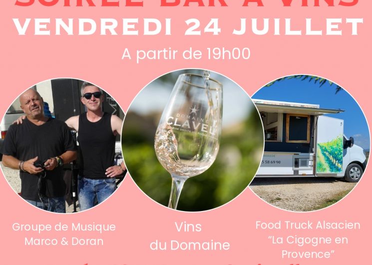 Soirée Bar à Vins au domaine Clavel_Saint-Gervais