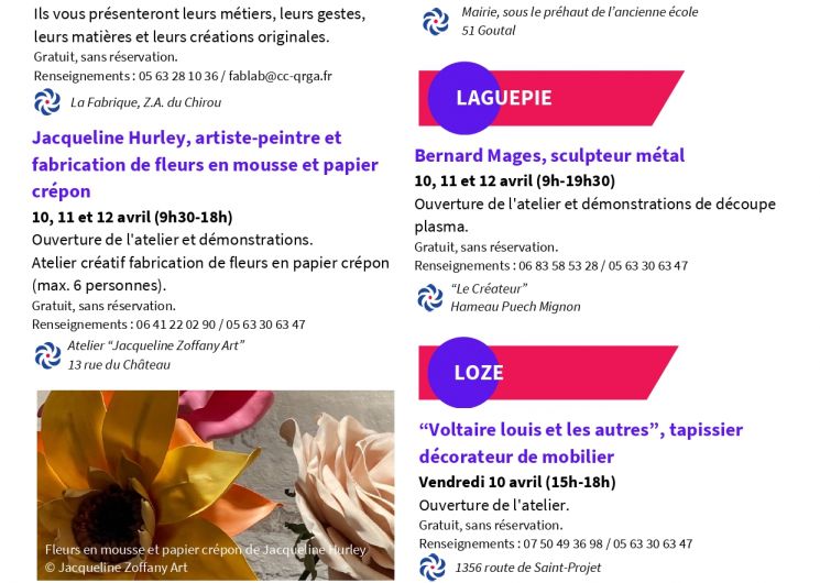 Journées européennes des métiers d'art - Salon des métiers d’art et des créateurs à La Fabrique_Caylus