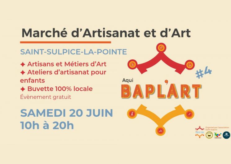 Marché d'artisanat et d'art - Aqui Bapl'art Saint -Sulpice_Saint-Sulpice