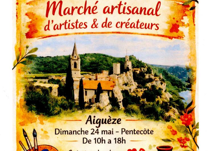 Marché artisanal d'artistes et de créateurs_Aiguèze