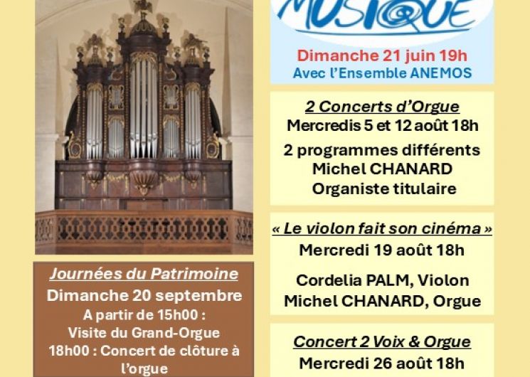 Les mercredis de l'orgue : le violon fait son cinéma_Bagnols-sur-Cèze
