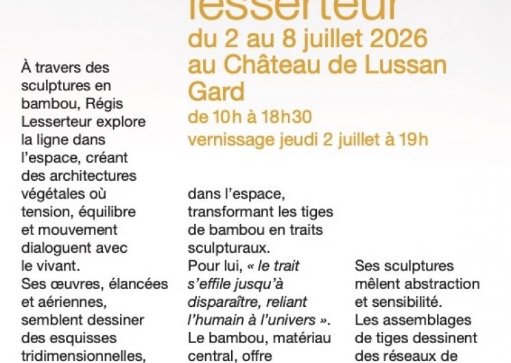 Exposition sculptures - Regarder l'univers respirer - Régis Lesserteur_Lussan