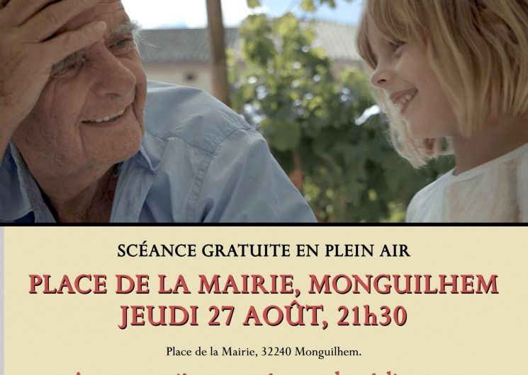 Ciné plein air à Monguilhem, Echappées Curieuses en Bas-Armagnac_Monguilhem