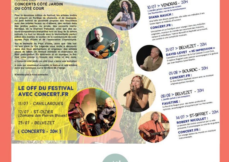 2e édition Festival Côté Jardin ou Côté Cour - Concert Diana Rauch_Bourdic