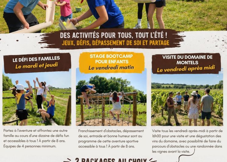 le programme de l'été chez mud adventure