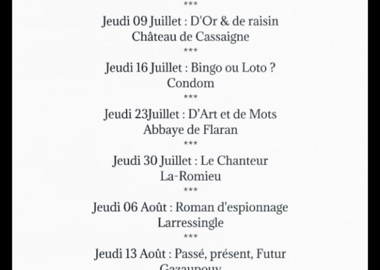 Journées balades & écriture en Ténarèze_Condom