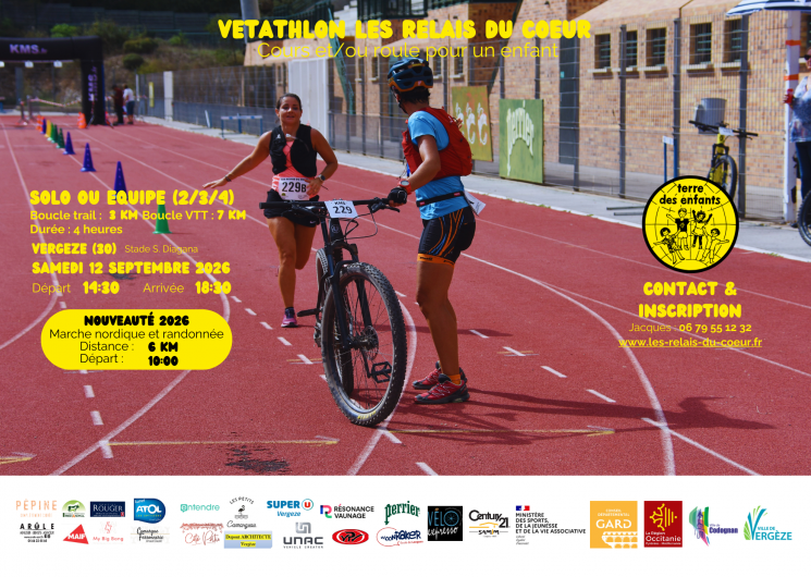 Flyer Vétathlon Les Relais du Coeur 2026