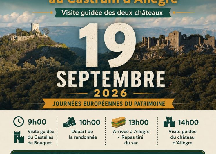 Journées Européennes du Patrimoine 2026 – Randonnée patrimoniale du Castellas de Bouquet au Castrum d'Allègre_Bouquet