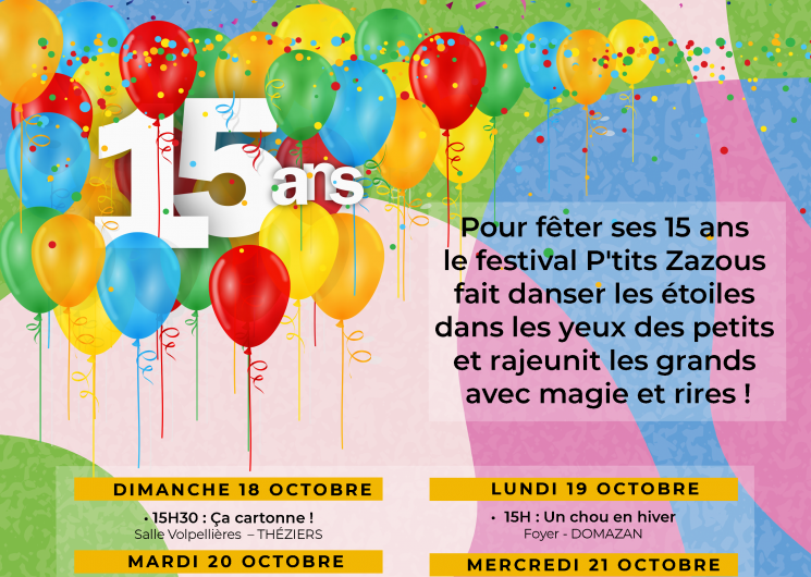 15 ème édition - Les P'tits Zazous - Festival Jeune Public